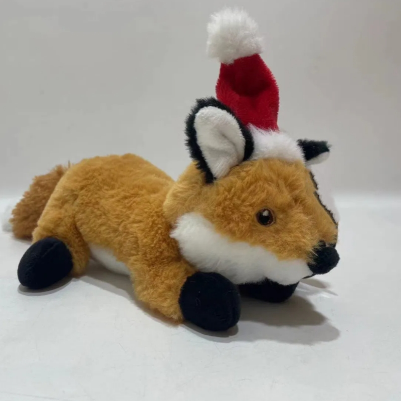 Wholesale Hot-Selling Plush Fox Hat Pet Toy Squeeze with Sound Toys