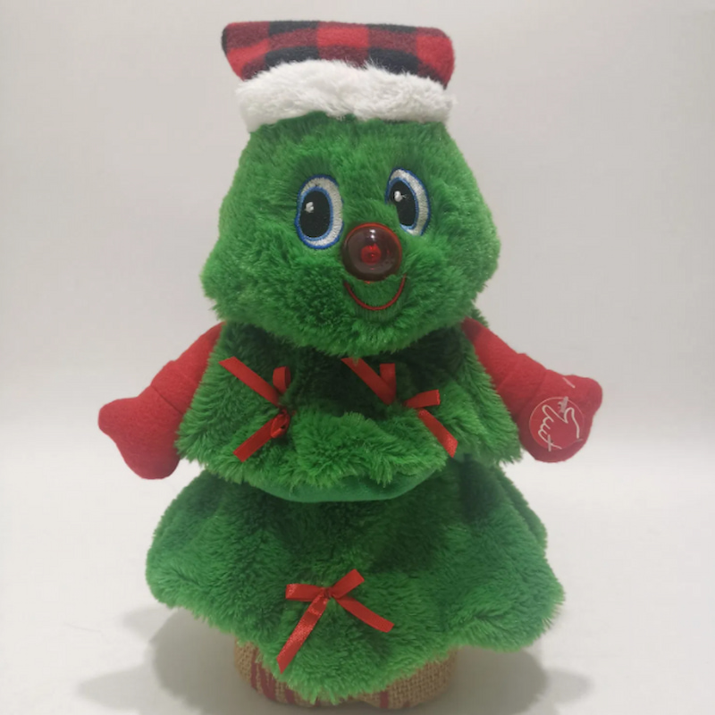 Hot-Selling Plush Musical X′ Mas Tree with Lights Toy Stuffed LED Christmas Toy for Holiday Decoration